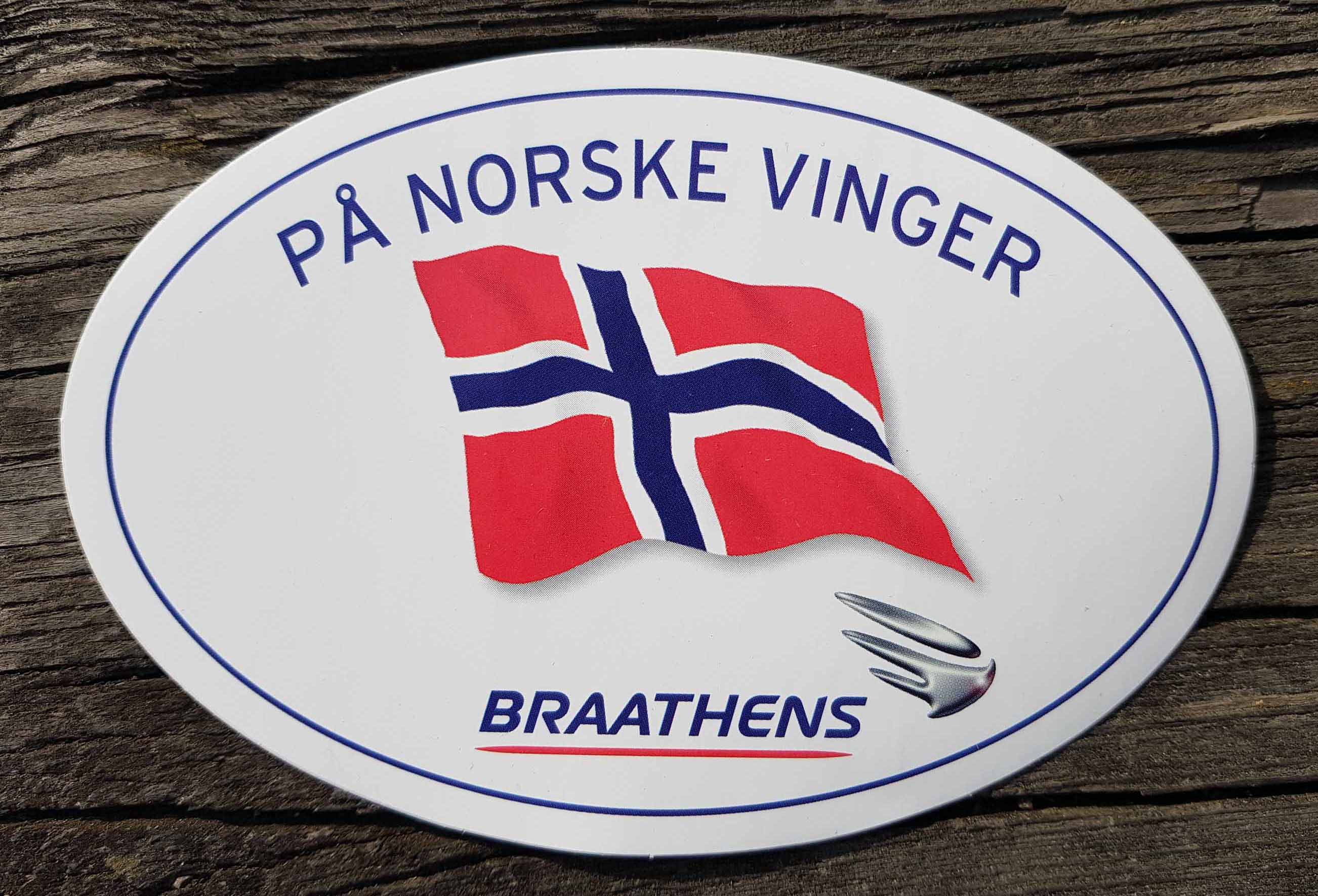 Braathens-stickers På Norske vinger